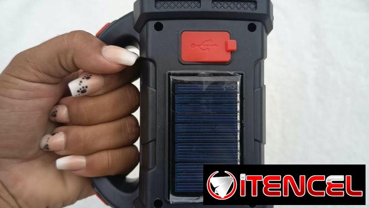 Lámpara recargable LED con panel solar