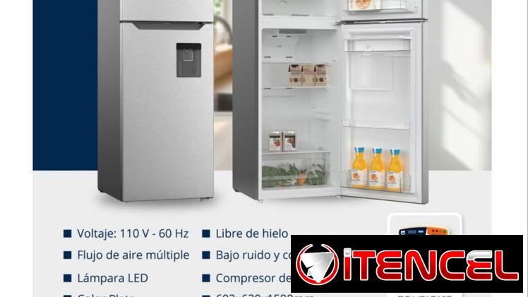 Refrigerador con Dispensador de agua marca EKO de 11.94 pies. 1 año de Garantía. Con Regulador de voltaje y Domicilio.