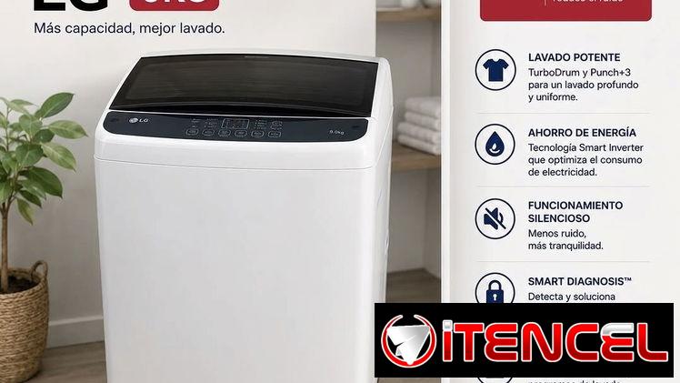 *Lavadora automática LG de 9kg agua fría y agua caliente* *No son inverter*❌️   – Precio 340 USD – Con transporte  – Gar