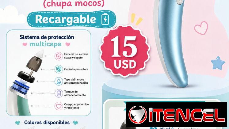Aspirador nasal recargable para bebés y niños