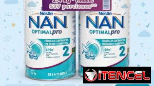 Leche Nan, fórmula infantil. Etapa 2 de 6 a 12 meses