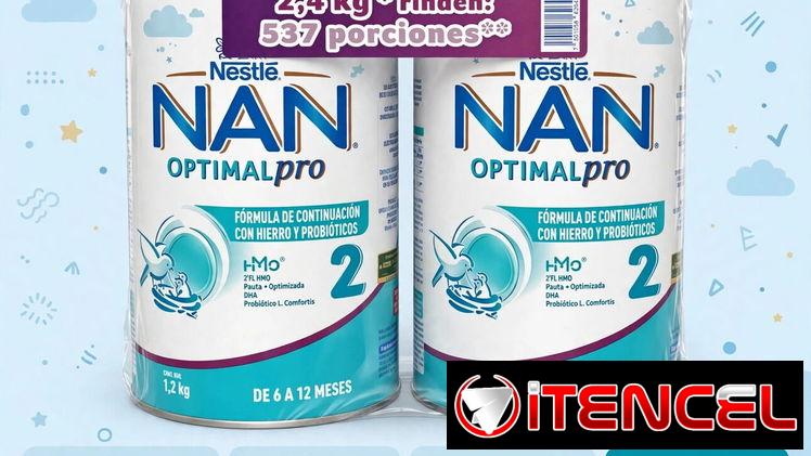 Leche Nan, fórmula infantil. Etapa 2 de 6 a 12 meses