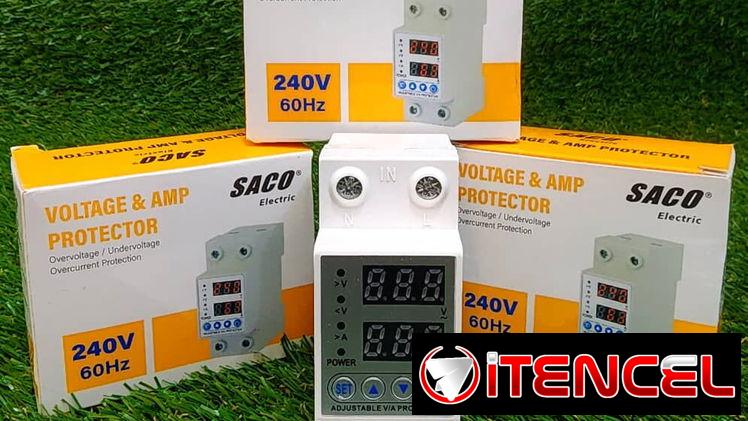 ⚡🛡️ PROTECTOR DIGITAL SACO 220V – Resguardo inteligente para tus equipos 🛡️⚡