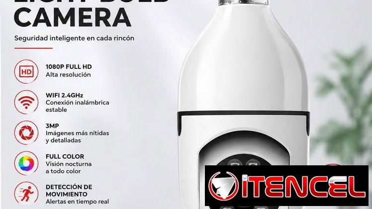 Cámara de Seguridad Tipo Bombillo 3MP – WiFi 2.4GHz | 1080P Full HD , Precio 18USD