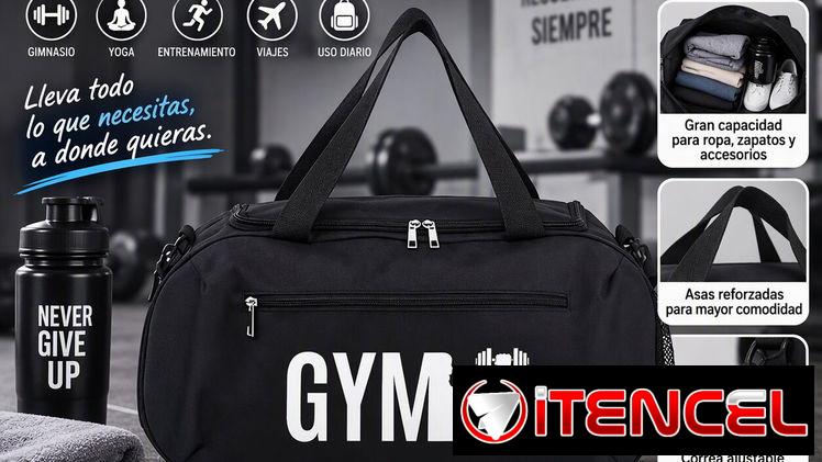 📦 Bolsa Deportiva de Gimnasio – Gran Capacidad (Negro)
