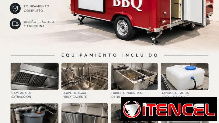 Vendo Kiosko FoodTruck equipado totalmente.