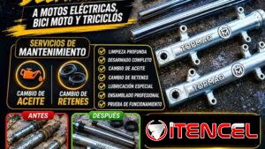 Se reparan barras de amortiguadores para motos eléctricas y Combustión