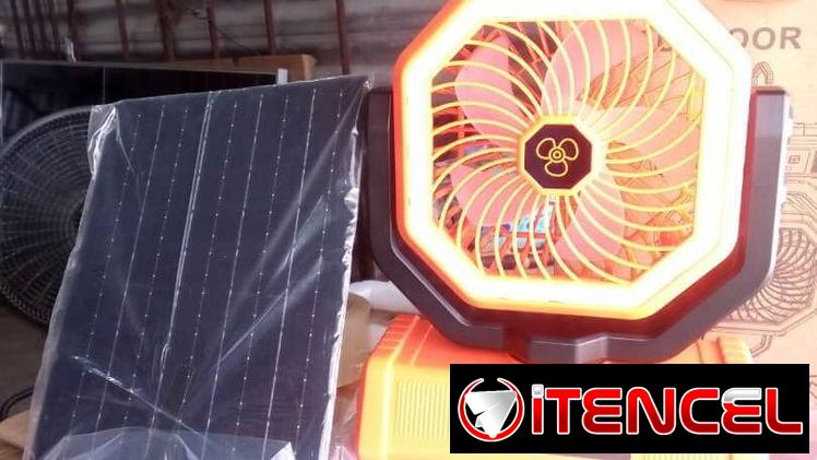 Ventilador recargable f39 con panel solar
