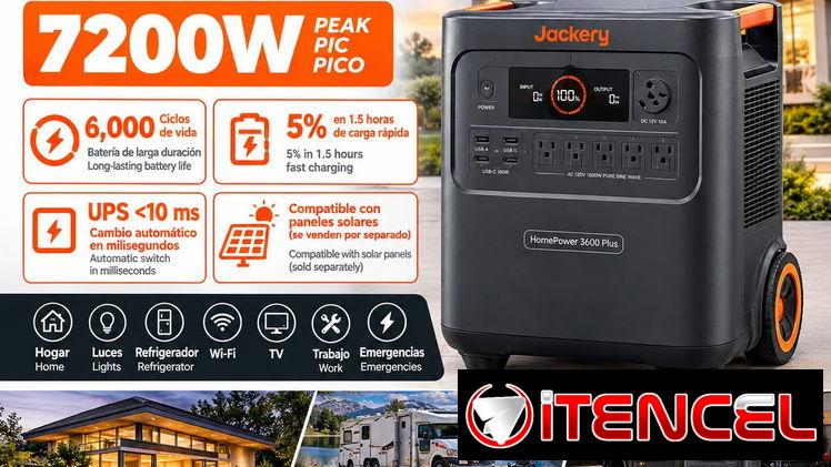 Jackery home power3600  W hasta 7200 W.220/ 110 V. Mejor que la ECOFLOW DELTA Pro