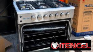 Cocina de gas con horno milexus 30 pugadas de 5 quemadores