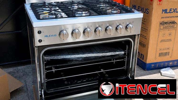 Cocina de gas con horno milexus 30 pugadas de 5 quemadores