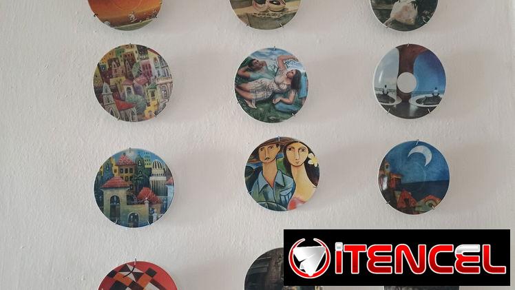 Colección de artex con plásticos de café. — foto 1