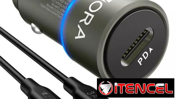 Cargador de Carro Tipo-C 20W 1HORA – Nuevo en caja