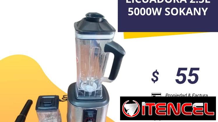 Licuadora 2.5lt, 5000W Sokany