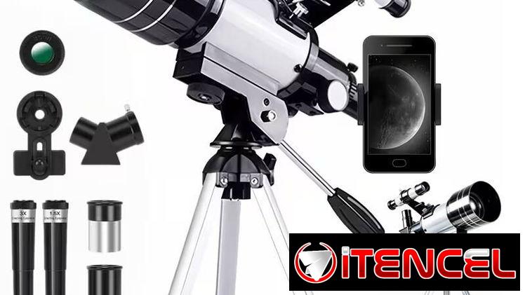 Telescopio Astronómico Portátil 70mm – Hasta 150X Incluye trípode