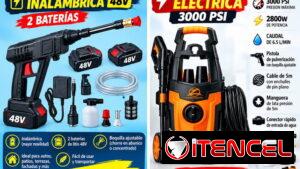 Hidrolavadora portátil y eléctrica