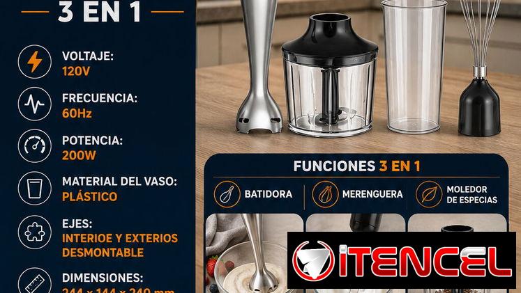 🍢 BATIDORA 🍢 DE MANO MIDEA 3 EN 1 – 3 FUNCIONES. ENTREGA GRATIS CON FACTURA Y GARANTIA. 📲 54833699