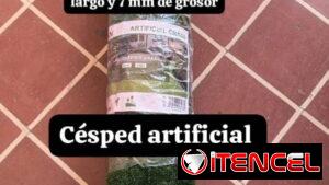 cesped artificial 1mt de ancho x 5mt de largo y 7 mm de grosor