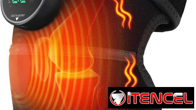 🔥 Masajeador de rodilla con calor – Almohadilla térmica 3 en 1 para codo, hombro y rodilla