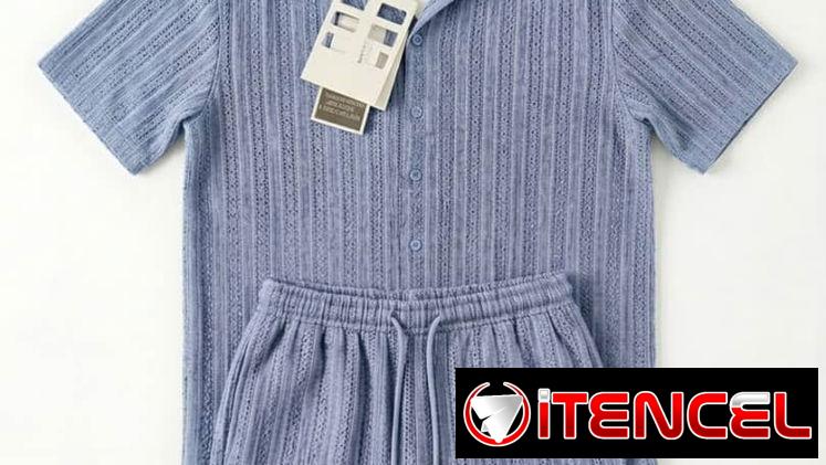 Conjunto de Tela Calada Estilo Resort (Camisa y Short) nueva — foto 2