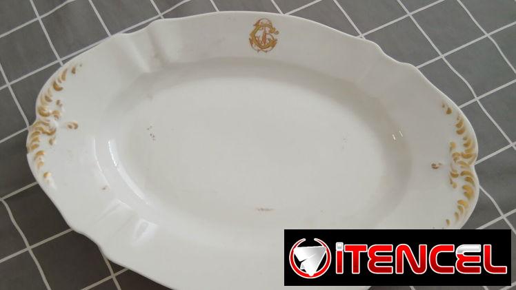 Fuente o plato ovalado antiguo 56868435