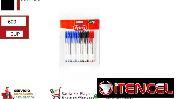 BOLÍGRAFOS 12PCS SURTIDO