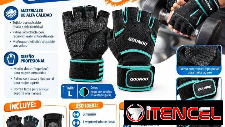 GUANTES DE ENTRENAMIENTO CON MUÑEQUERAS