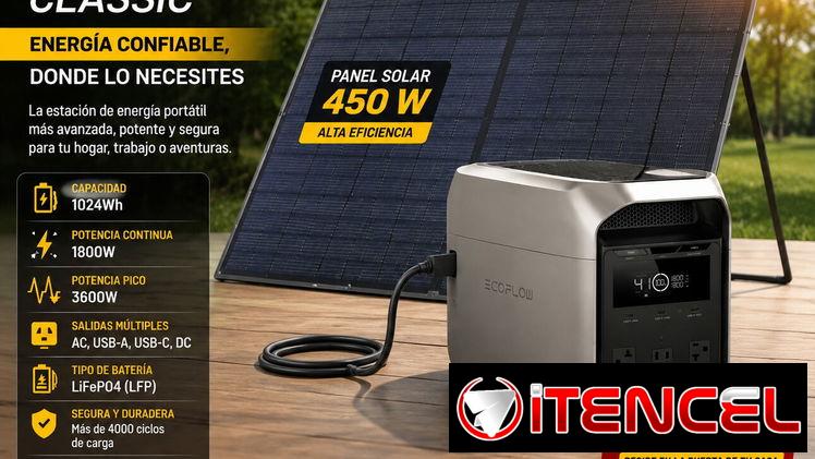 Ecoflow con paneles nuevos de paquete