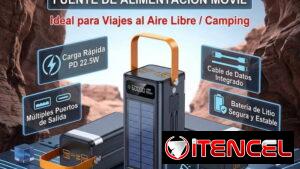POWER BANK SOLAR 60,000 mAh (Panel + Linterna)