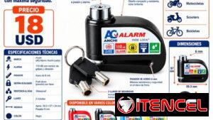 CANDADO DE DISCO CON ALARMA 8302 🔐
