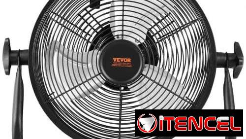 Ventilador vevor recargable, es un ciclón de batería, cuenta con aspas metálicas