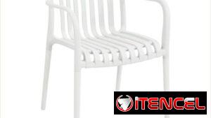silla pparmchair blanca