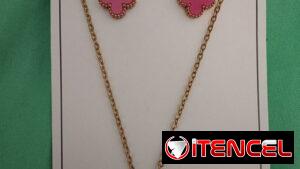 Juego de cadena y aretes