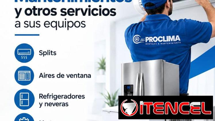 Split/montaje/mantenimiento, entre otros servicios