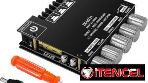 Amplificador Bluetooth ZK-MT21 de 2.1 canales + adaptador transformador ... Nuevo (Vedado)