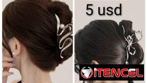 Pellizco de Metal color plateado con perla blanca 12. 5 cm Tanbien tenemos otros modelos Grandes
