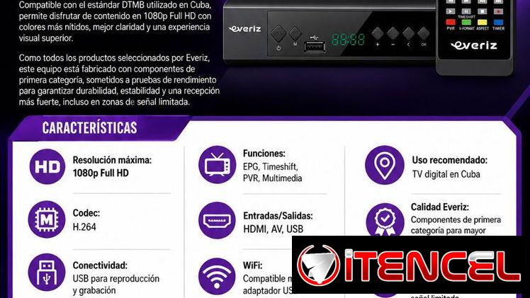 CAJITA DIGITAL EVERIZ DTMB – 1080p FULL ( 1 mes de garantía)