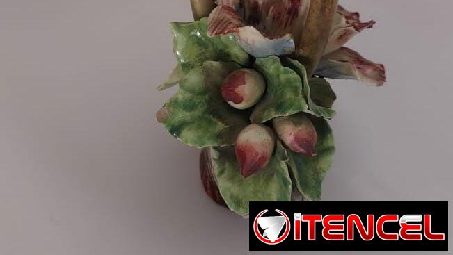 Cesta de flores de cerámica italiana — foto 3