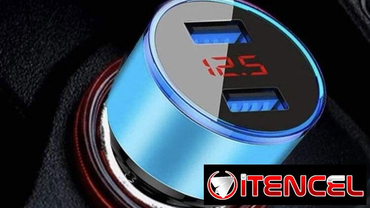 Cargador de coche y lector de voltaje (ambas cosas en 1) tiene dos puertos usb, uno de ellos es 3.0 va al encendedor!!