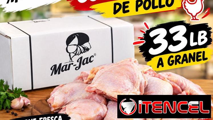 🍗 POLLO CONTRAMUSLO 🍗⚖️ Peso: 33 lb por caja 💰 Precio: 33 USD por caja 🔸 Compra mínima: 60 cajas