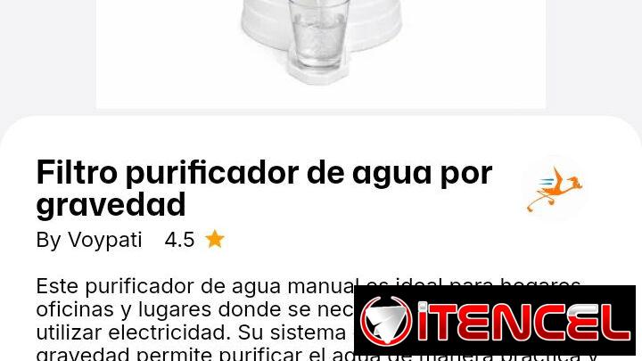Filtro purificador de agua
