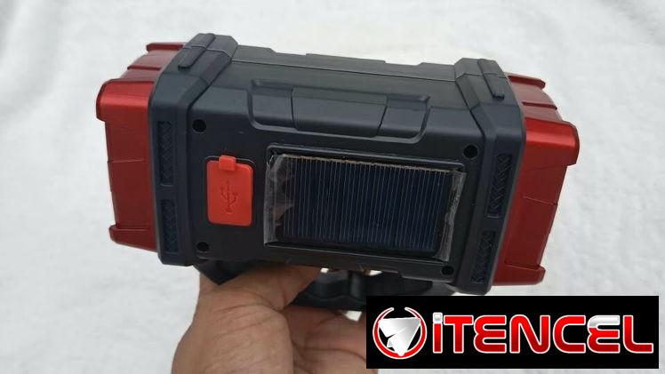 Lámpara recargable LED con panel solar