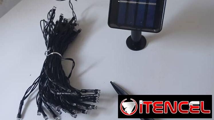 Luces Led Blanca para Arbolito con Panel Solar