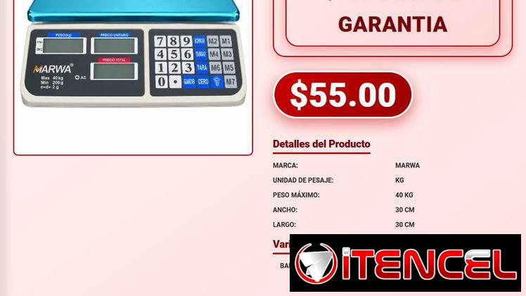 Balanza Digital Marwa 40 kg De Alta Capacidad Para Comercio VPT-0150