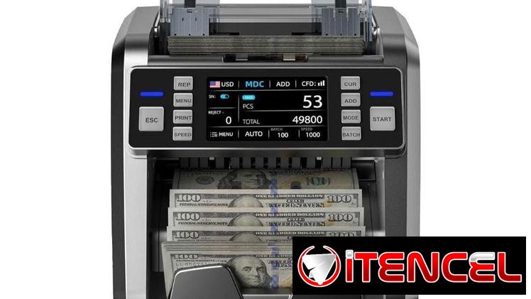 Máquina contadora de dinero de denominación mixta con detección de falsificaciones, pantalla táctil