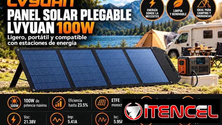 PANEL SOLAR PLEGABLE- 100W-ENVÍO INCLUIDO