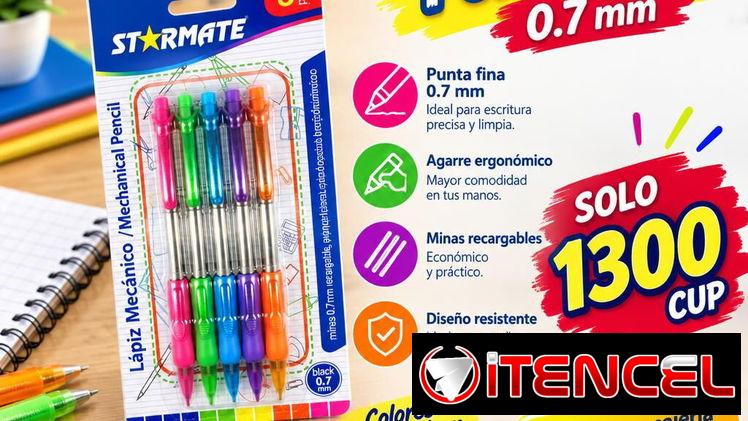 Set de 5 Portaminas 0.7 mm Starmate