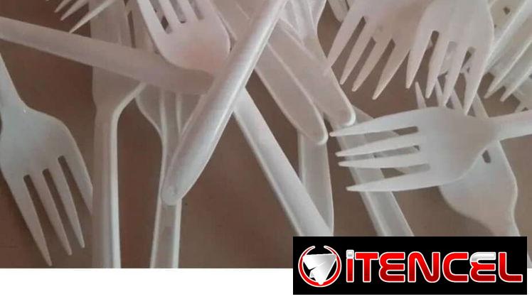 Tenedor blanco, pqte de 100 U