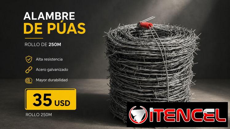 ALAMBRE DE PUAS 250 m por 35 USD