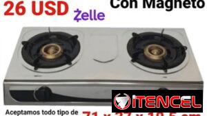 Cocina de 2 hornillas con magneto mensajería incluida